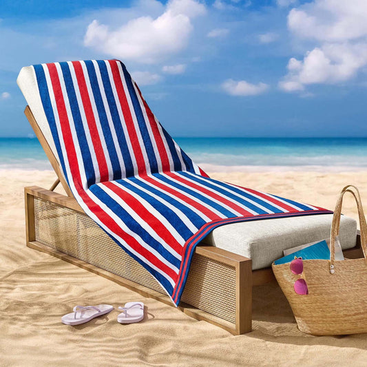 Personalized 40 x 72 in. Cabana Red St Beach Towel, product view