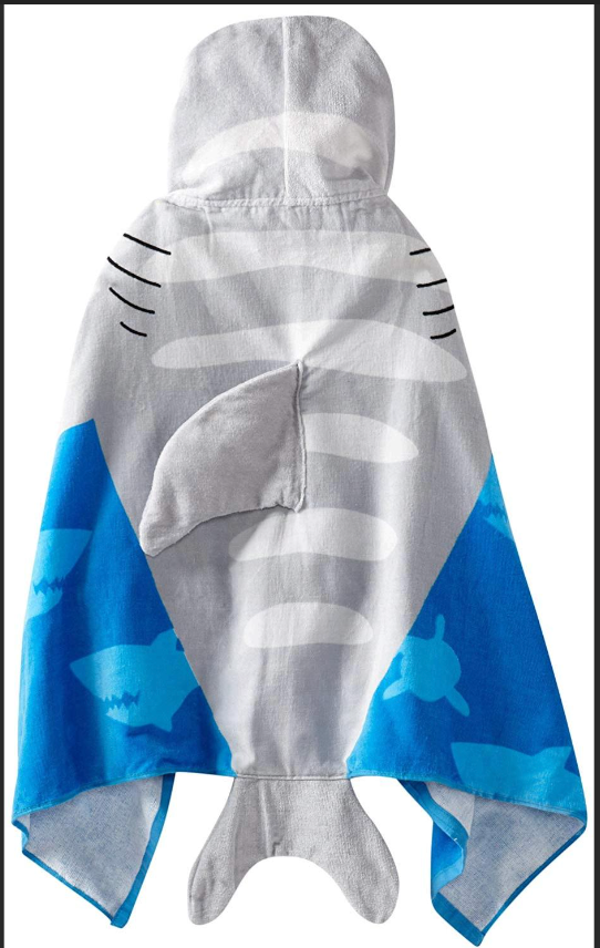 Gray Shark Stephen Joseph hooded towel - product photo 3