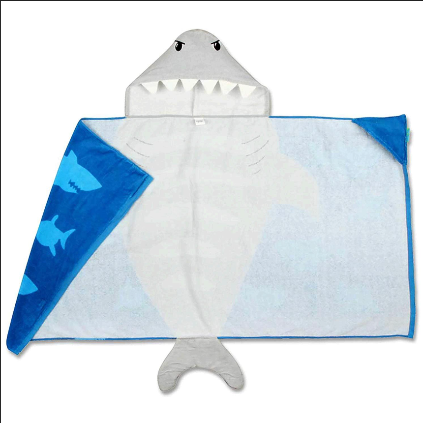 Gray Shark Stephen Joseph hooded towel - product photo 4