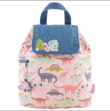 Stephen Joseph Quilted Backpack for Baby, Pink Dinosaur