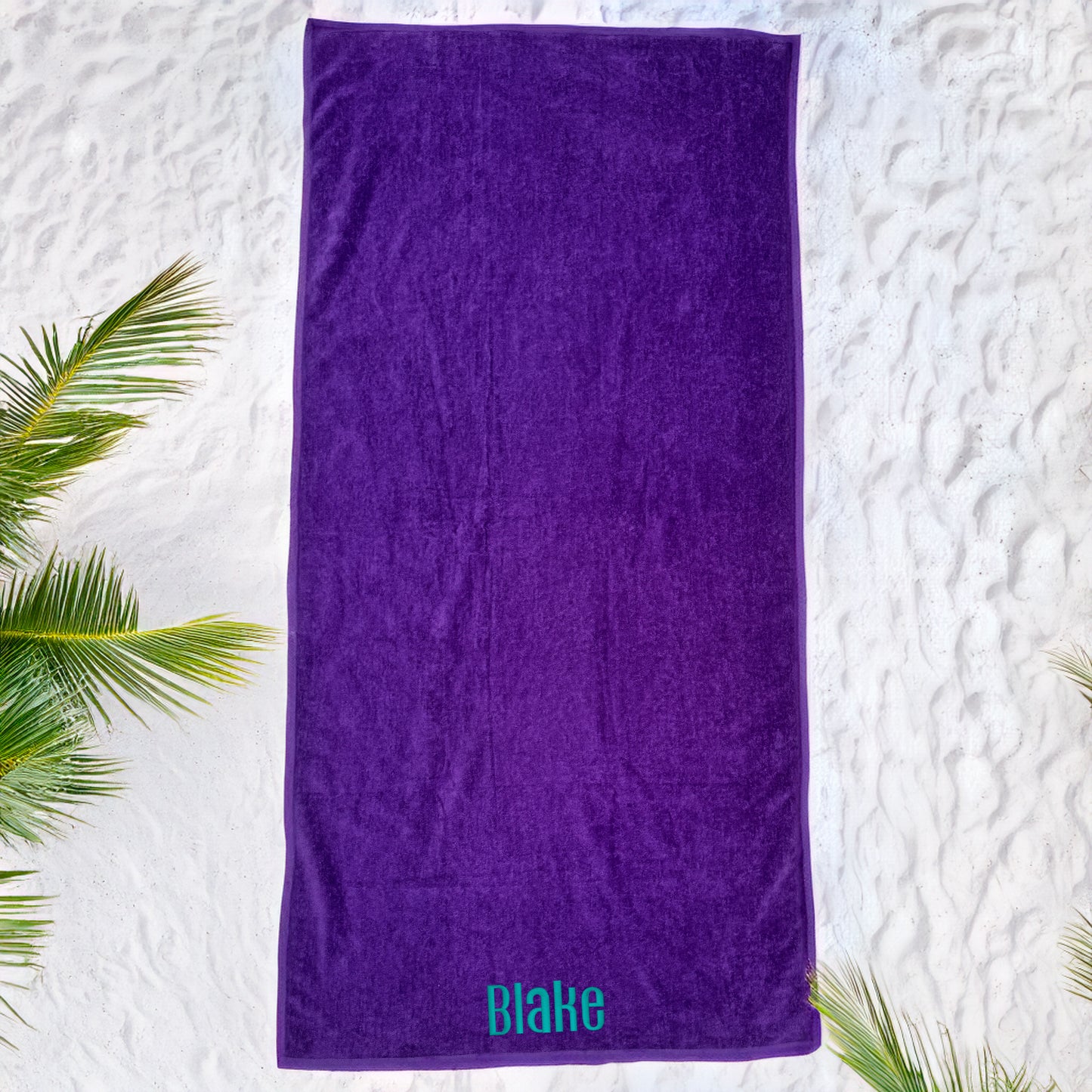 Oversized 35 x 70 Cotton Velour Solid Color Beach Towels