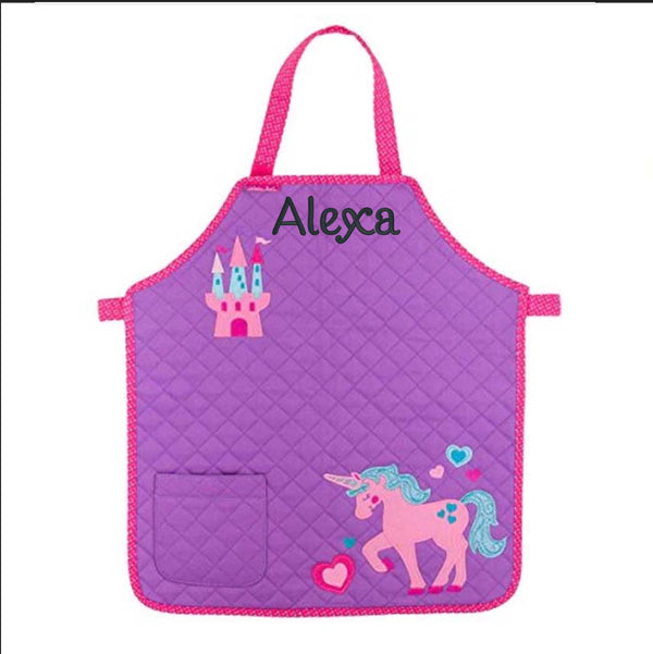 Child's Quilted Apron, Unicorn