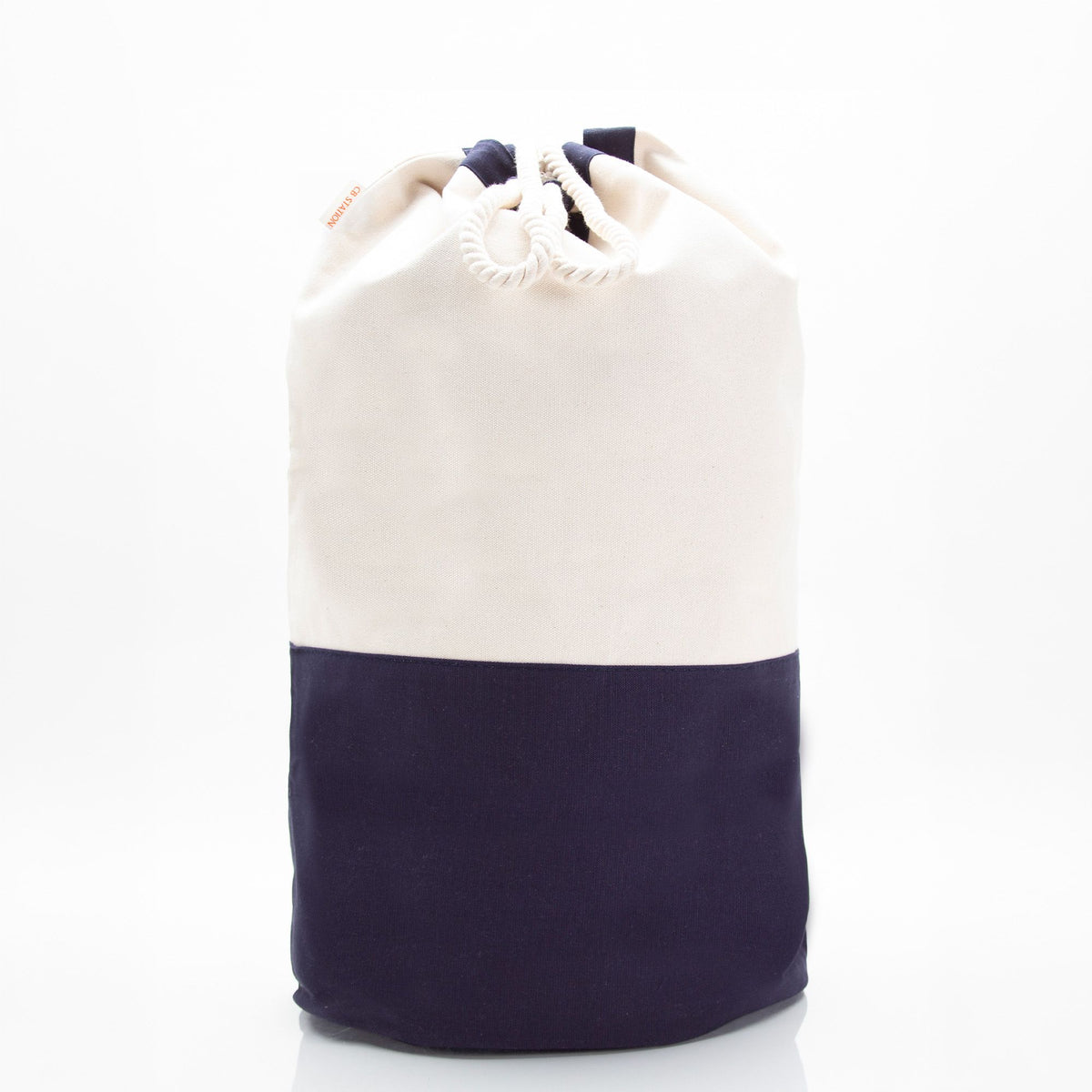 Personalized Laundry Duffel for Laundry Day, Navy personalized front