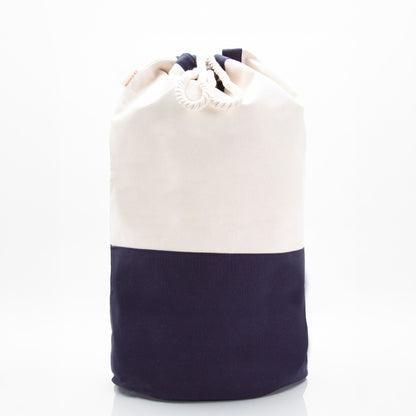 Personalized Laundry Duffel for Laundry Day, Navy personalized front