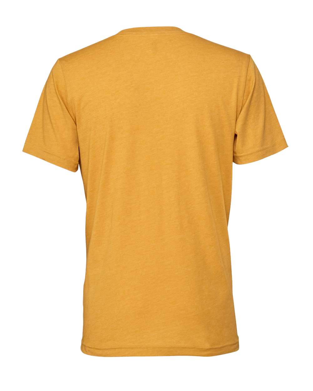 Bella + Canvas 3001 heather mustard t-shirt, back view