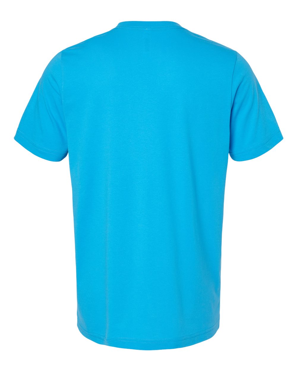 Bella + Canvas 3001 neon blue t-shirt, back view