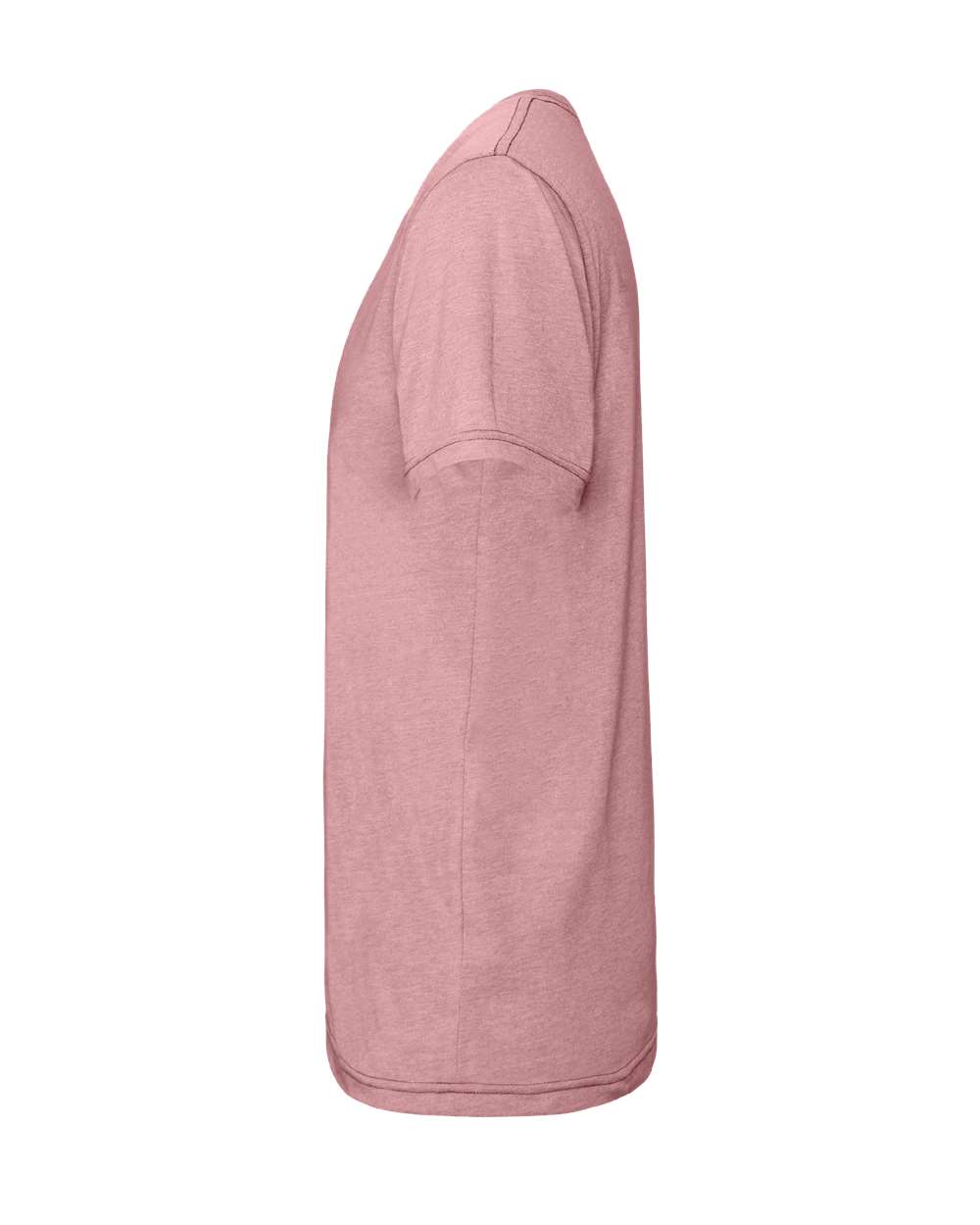 Bella + Canvas 3001 heather orchid t-shirt, side view
