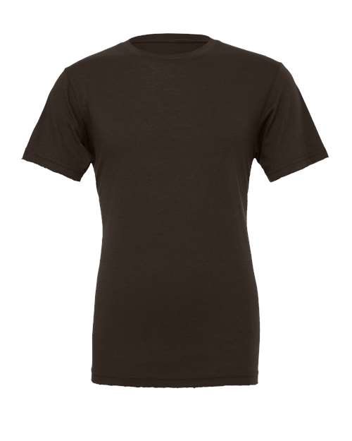 Bella + Canvas 3001 brown unisex cotton t-shirt, front view