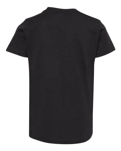 Bella + Canvas 3001 vintage black cotton t-shirt, back view