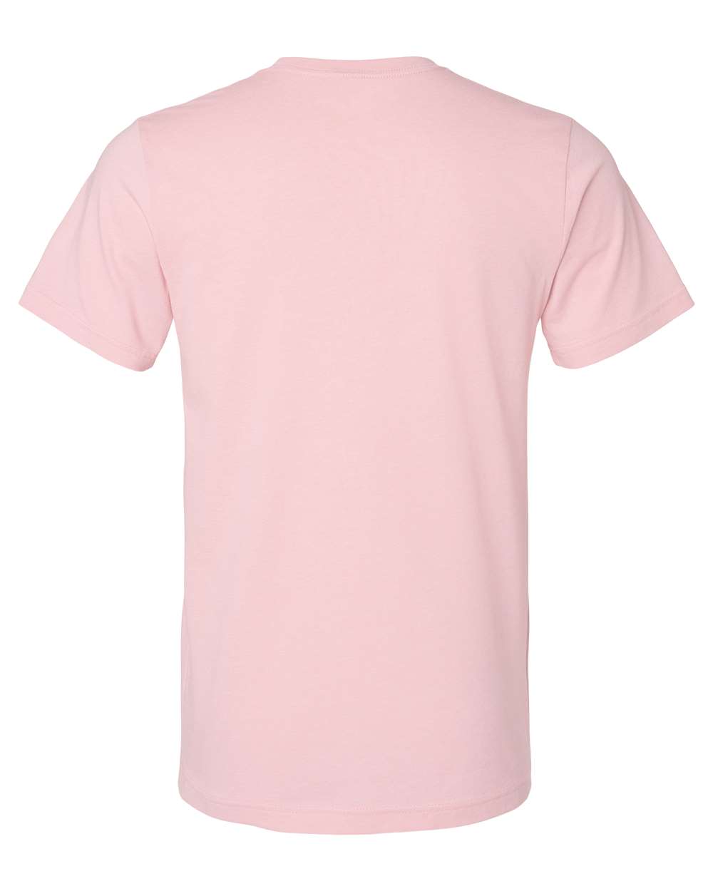 Bella + Canvas 3001 heather pink t-shirt, back view