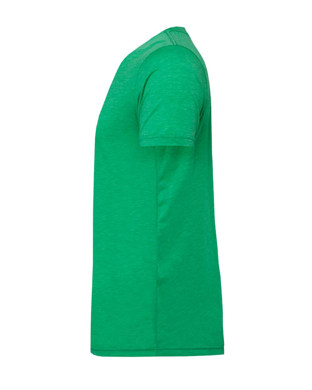 Bella + Canvas 3001 heather kelly t-shirt, side view