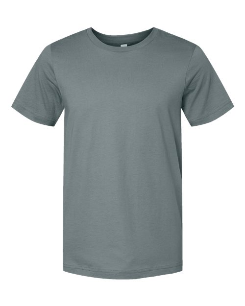 Bella + Canvas 3001 blue storm unisex cotton t-shirt, front view
