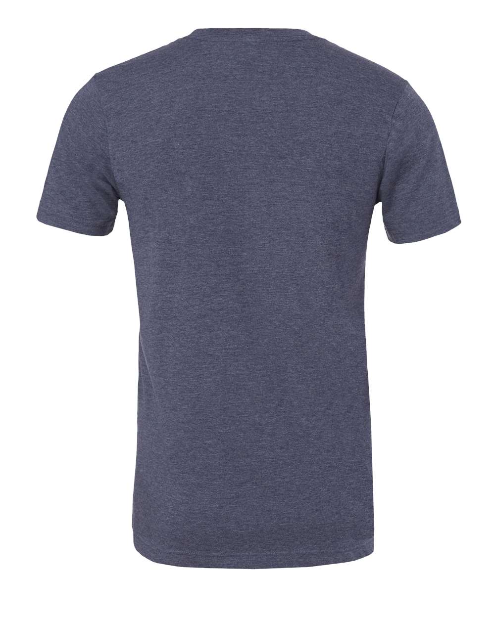 Bella + Canvas 3001 heather navy t-shirt, back view
