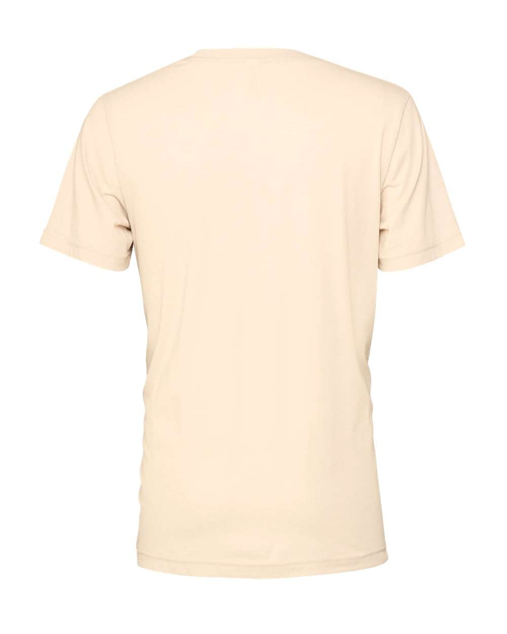 Bella + Canvas 3001 heather dust t-shirt, back view