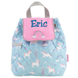 Stephen Joseph Quilted Backpack for Baby,, Blue Unicorns