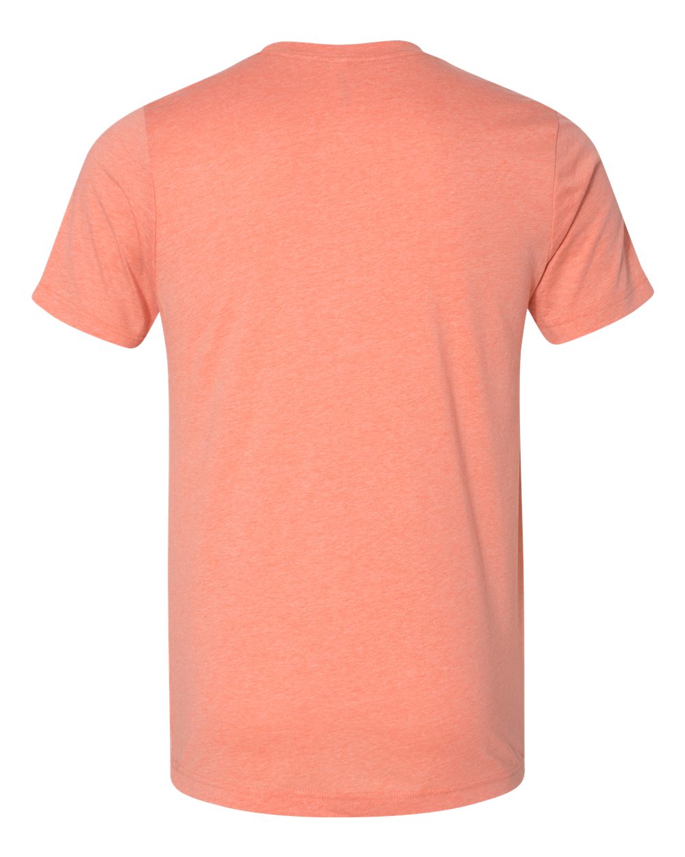 Bella + Canvas 3001 heather sunset t-shirt, back view