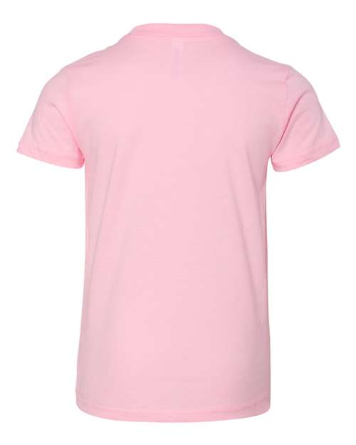 Bella + Canvas 3001 pink cotton t-shirt, back view