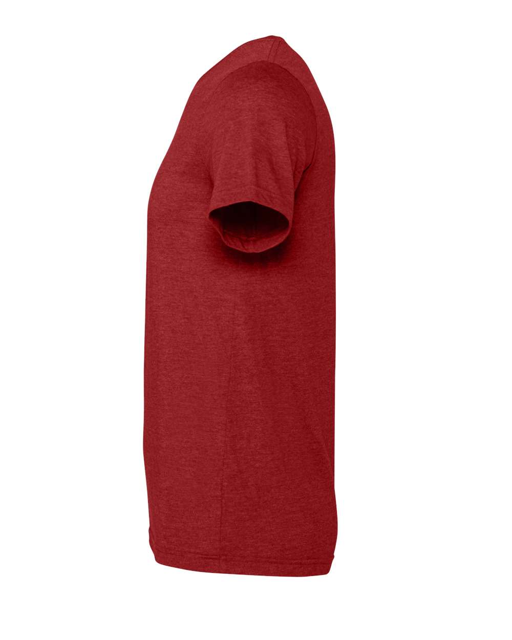 Bella + Canvas 3001 heather canvas red t-shirt, side view