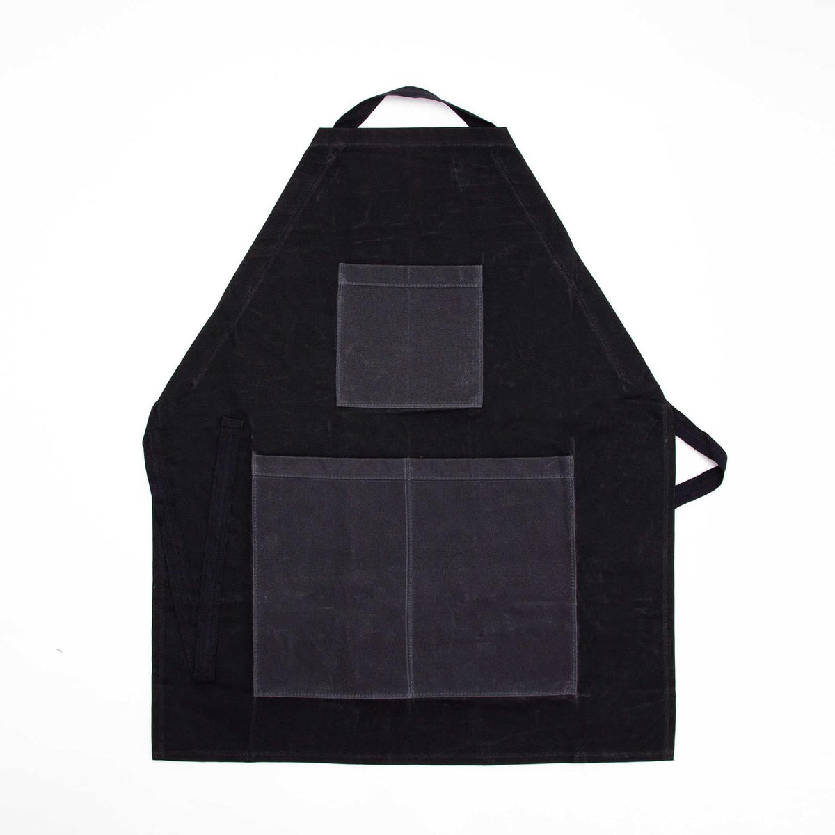 Personalized Waxed Apron for Cooking and Crafting, Black personalized front