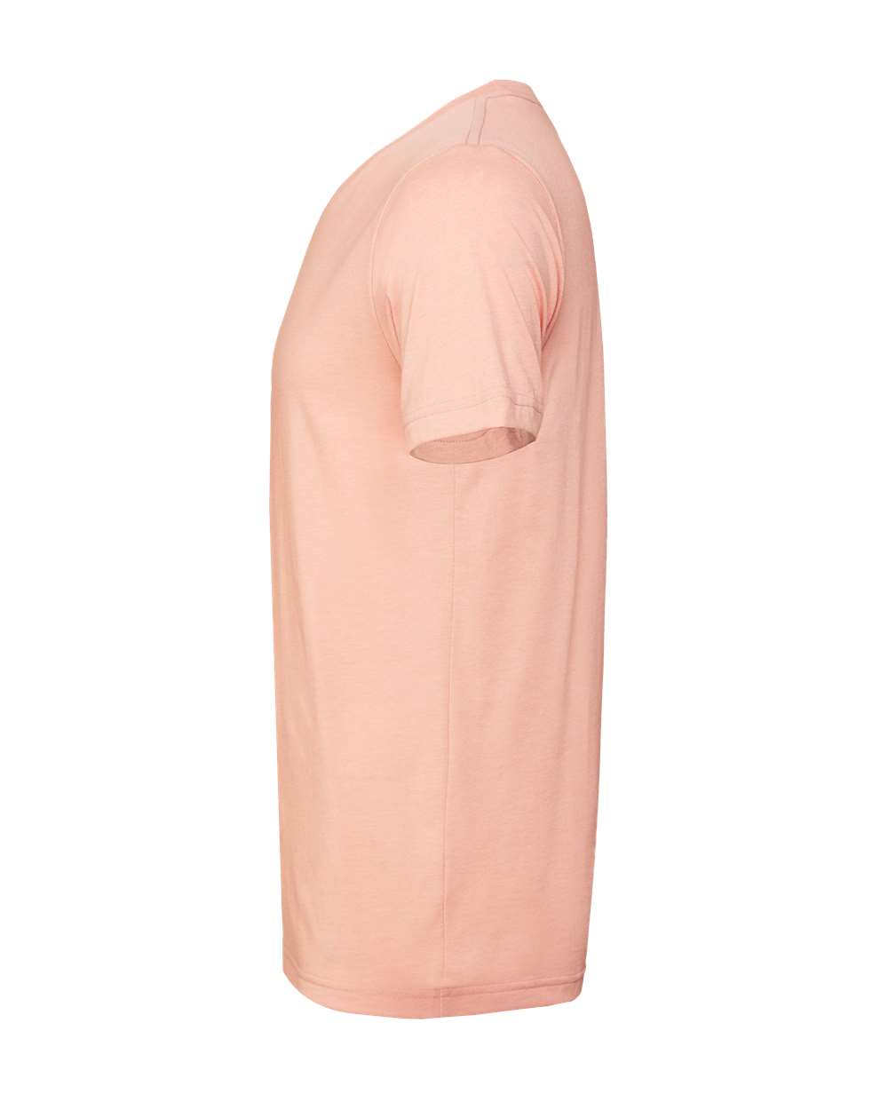 Bella + Canvas 3001 heather peach t-shirt, side view