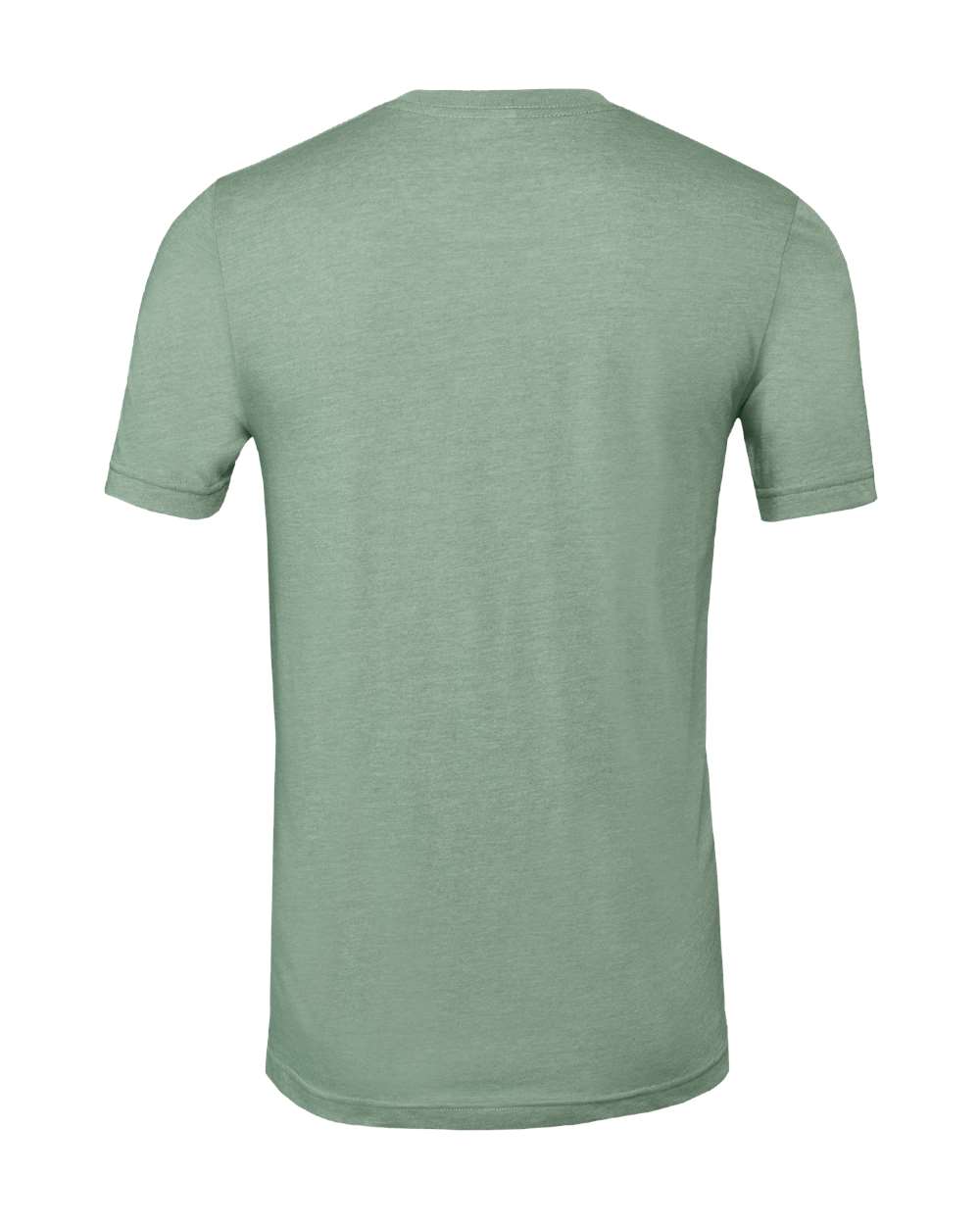 Bella + Canvas 3001 heather sage t-shirt, back view