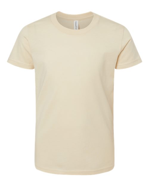 Bella + Canvas 3001 soft cream cotton t-shirt, front view