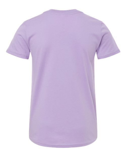 Bella + Canvas 3001 dark lavender cotton t-shirt, back view