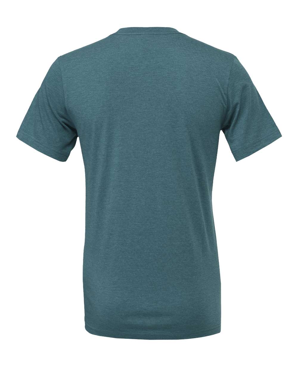 Bella + Canvas 3001 heather deep teal t-shirt, back view