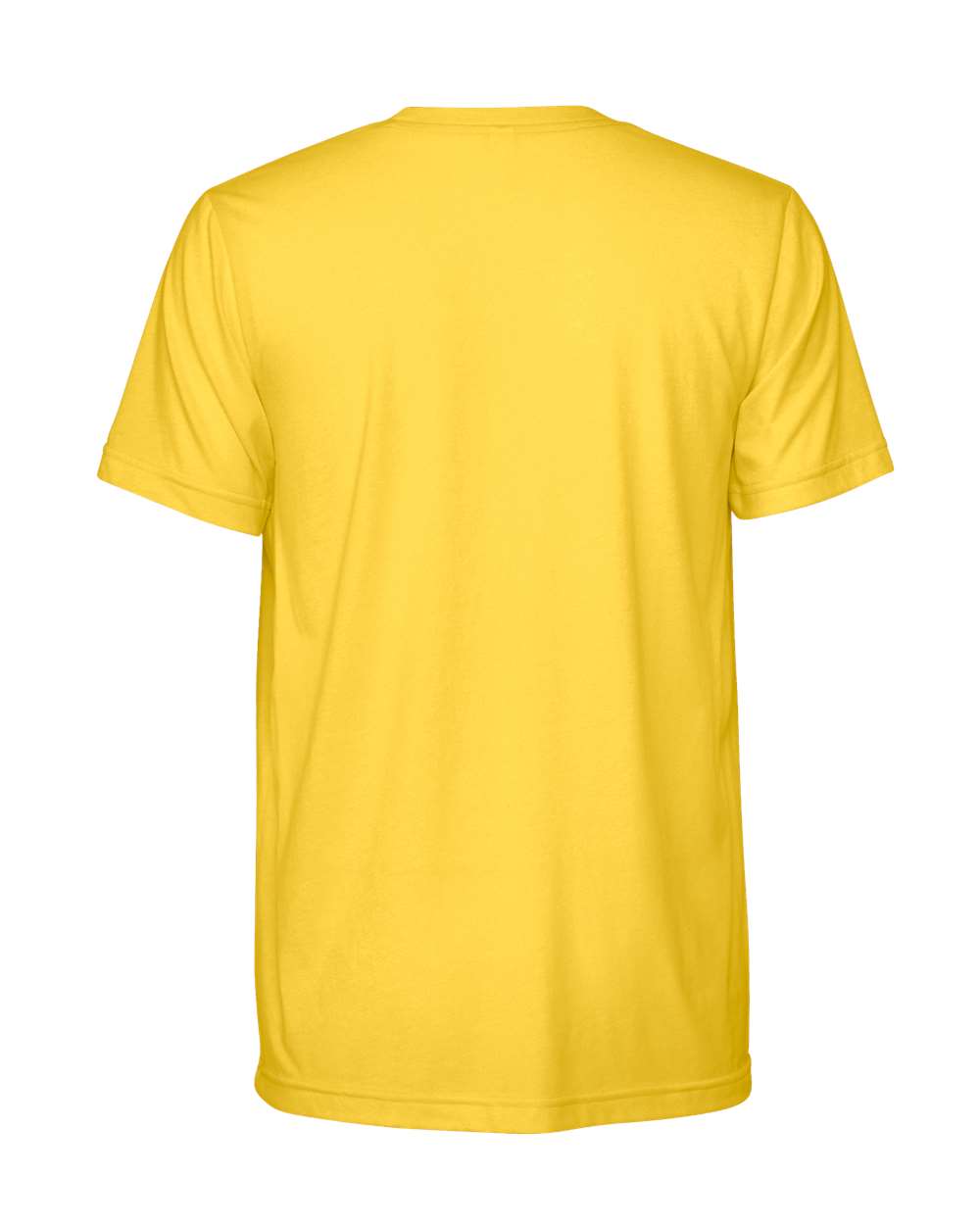Bella + Canvas 3001 heather yellow t-shirt, back view