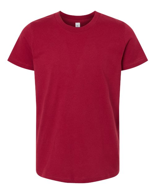 Bella + Canvas 3001 cardinal cotton t-shirt, front view