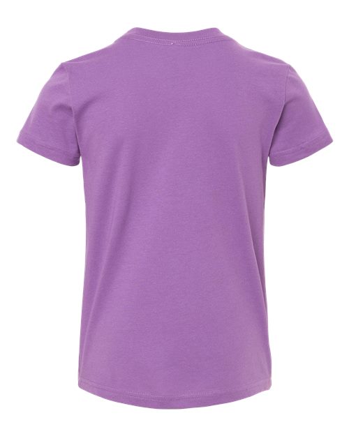 Bella + Canvas 3001 royal purple cotton t-shirt, back view