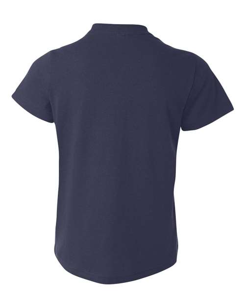 Bella + Canvas 3001 navy cotton t-shirt, back view