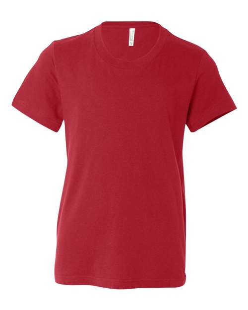 Bella + Canvas 3001 red cotton t-shirt, front view