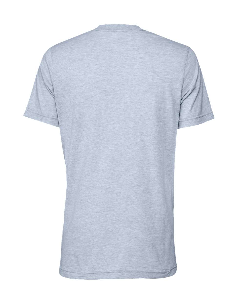Bella + Canvas 3001 heather prism blue t-shirt, back view