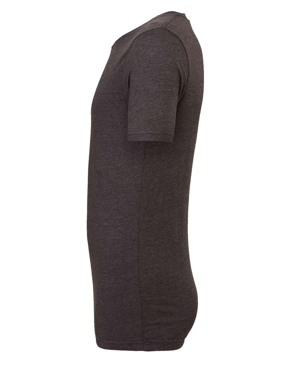 Bella + Canvas 3001 dark grey heather t-shirt, side view