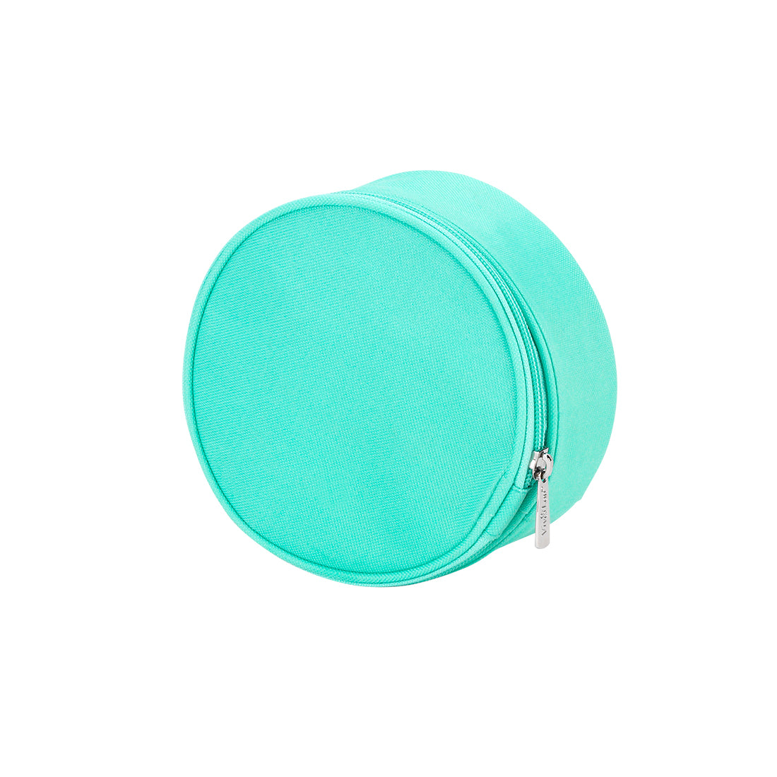 Round Travel Jewelry Case with 8 Interior Pockets