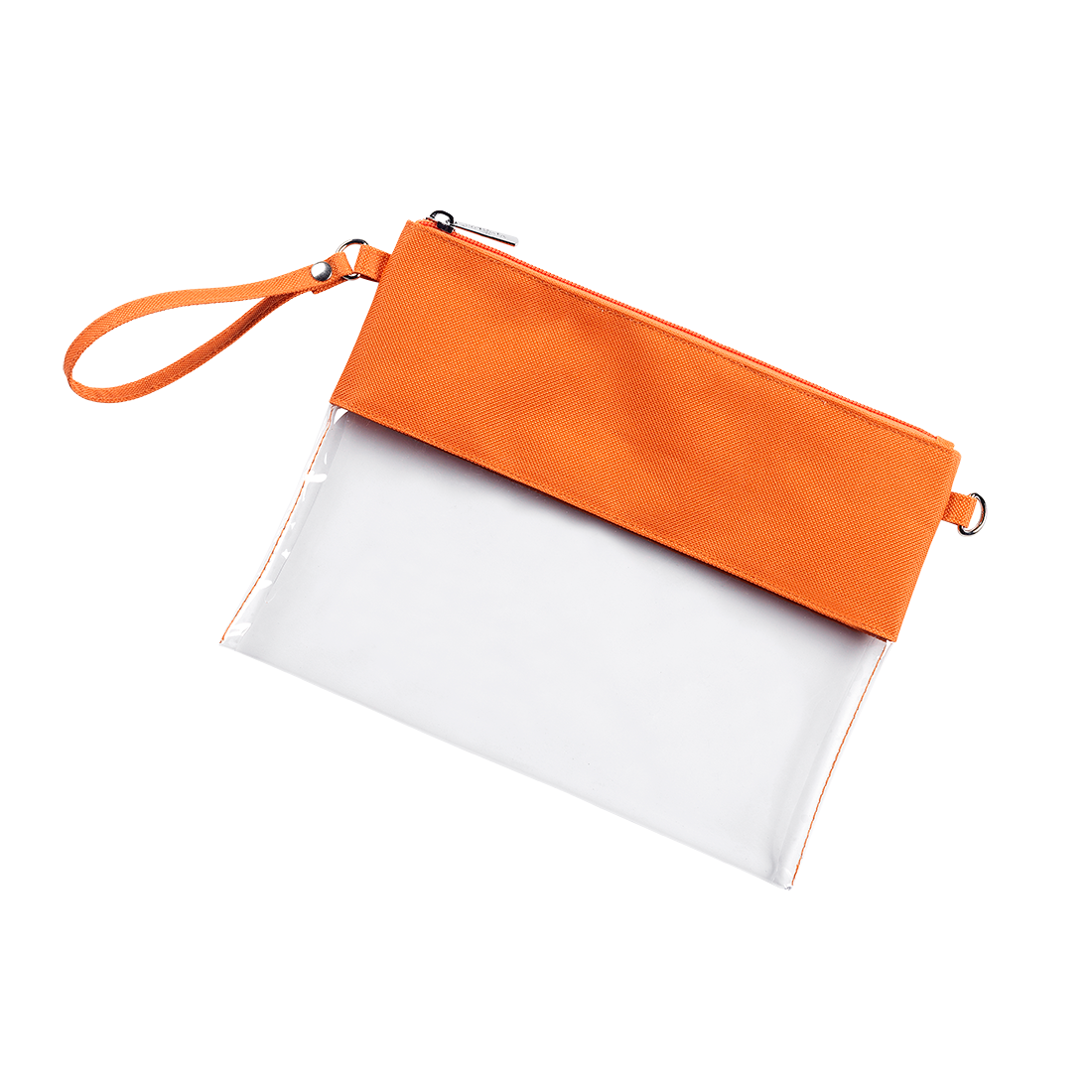 Personalized Clear Stadium Approved Crossbody Purse, Clutch, Wristlet, Concert In Orange