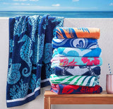 Oversized 40 x 72 in. Cotton Plush Beach Towel