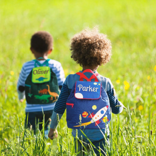 Stephen Joseph Embroidered Quilted Backpack for Toddlers, Cowboy Western