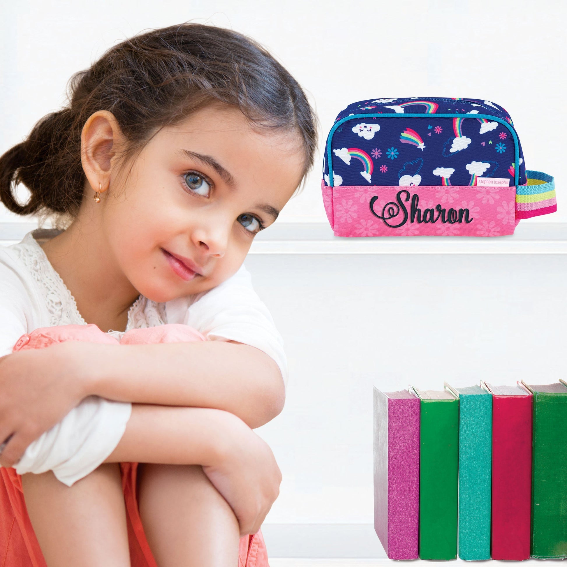 Rainbow Stephen Joseph kids toiletry bag, product photo 5