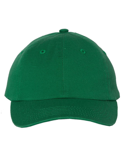Valucap Small Fit Bio-Washed Dad Cap in Kelly