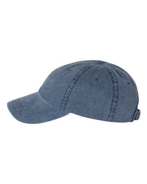 Pigment Dyed Unstructured Dad Hat in Navy