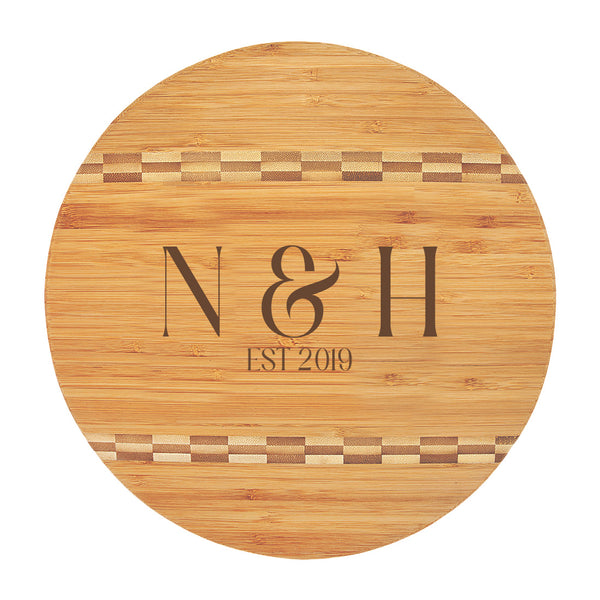 Initials Round Cutting Board