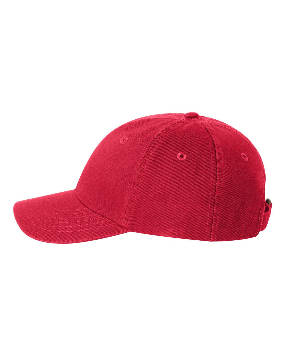 Valucap Small Fit Bio-Washed Dad Cap in Red