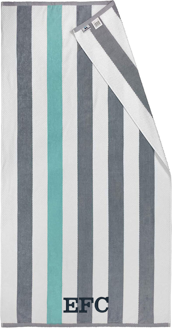 Premium 32 x 62 Cotton Striped Velour Beach Towel