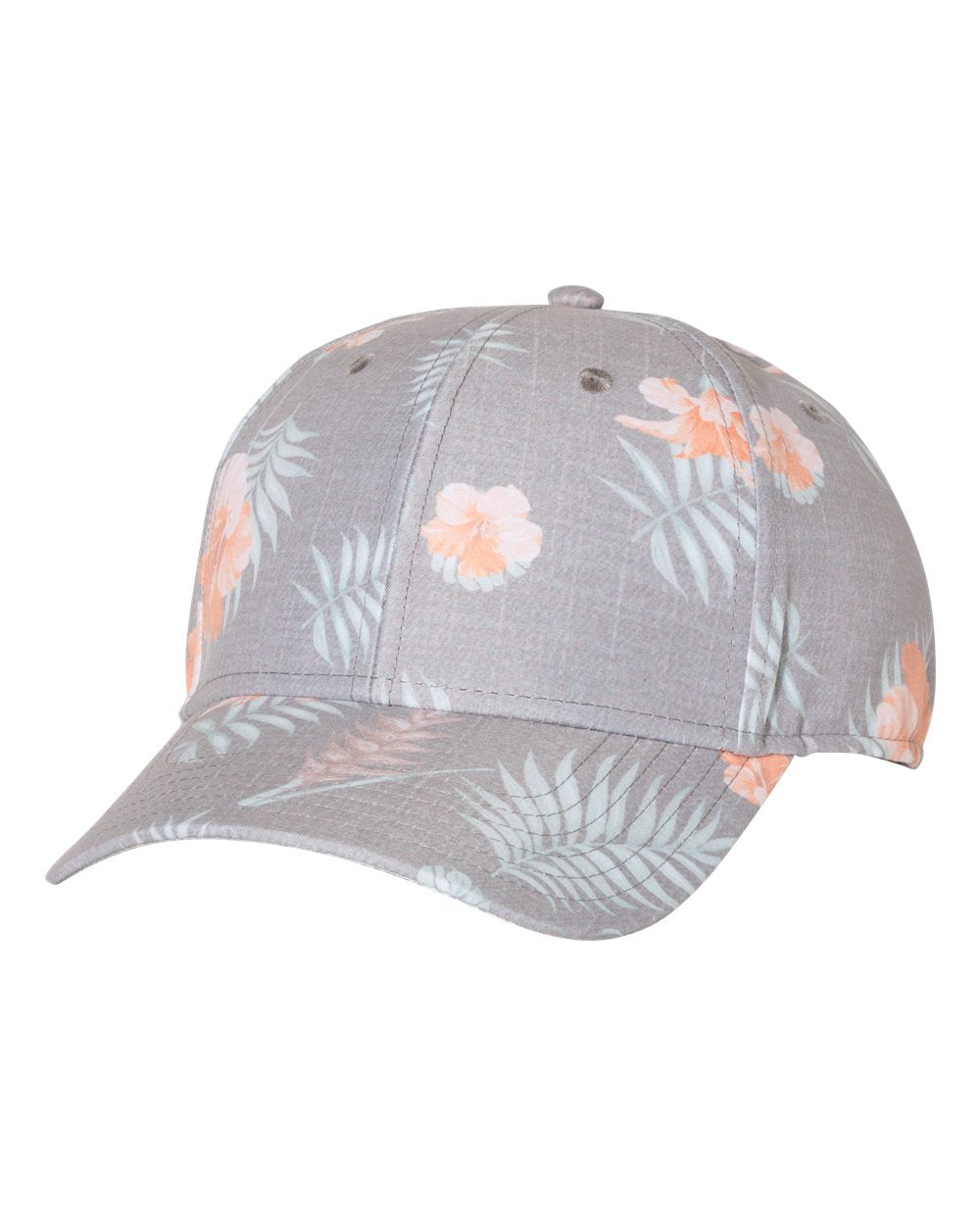 Sportsman - Tropical Print Cap in Grey-Orange