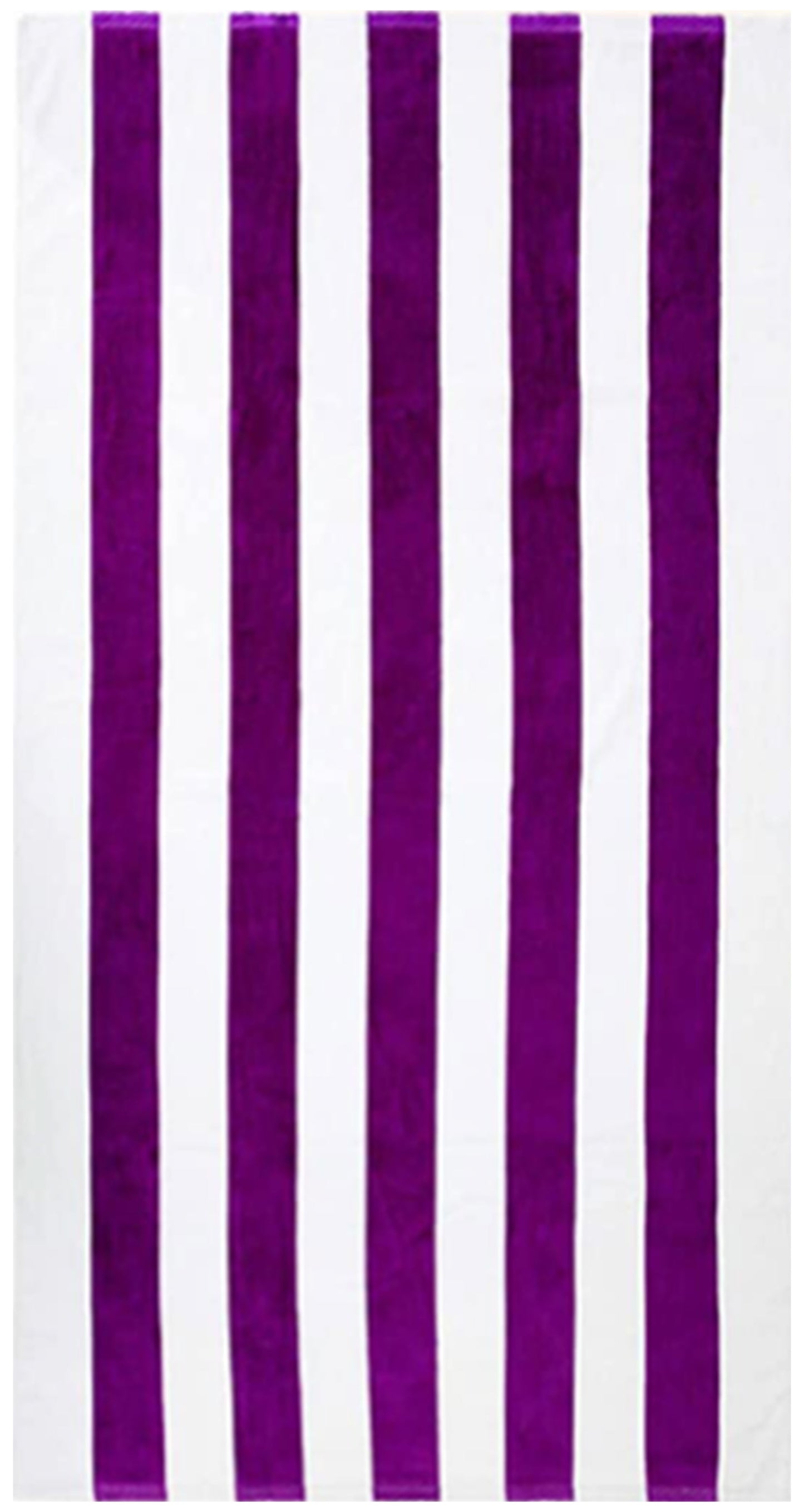 Oversized 35 x 70 Cotton Velour Cabana Striped Beach Towels