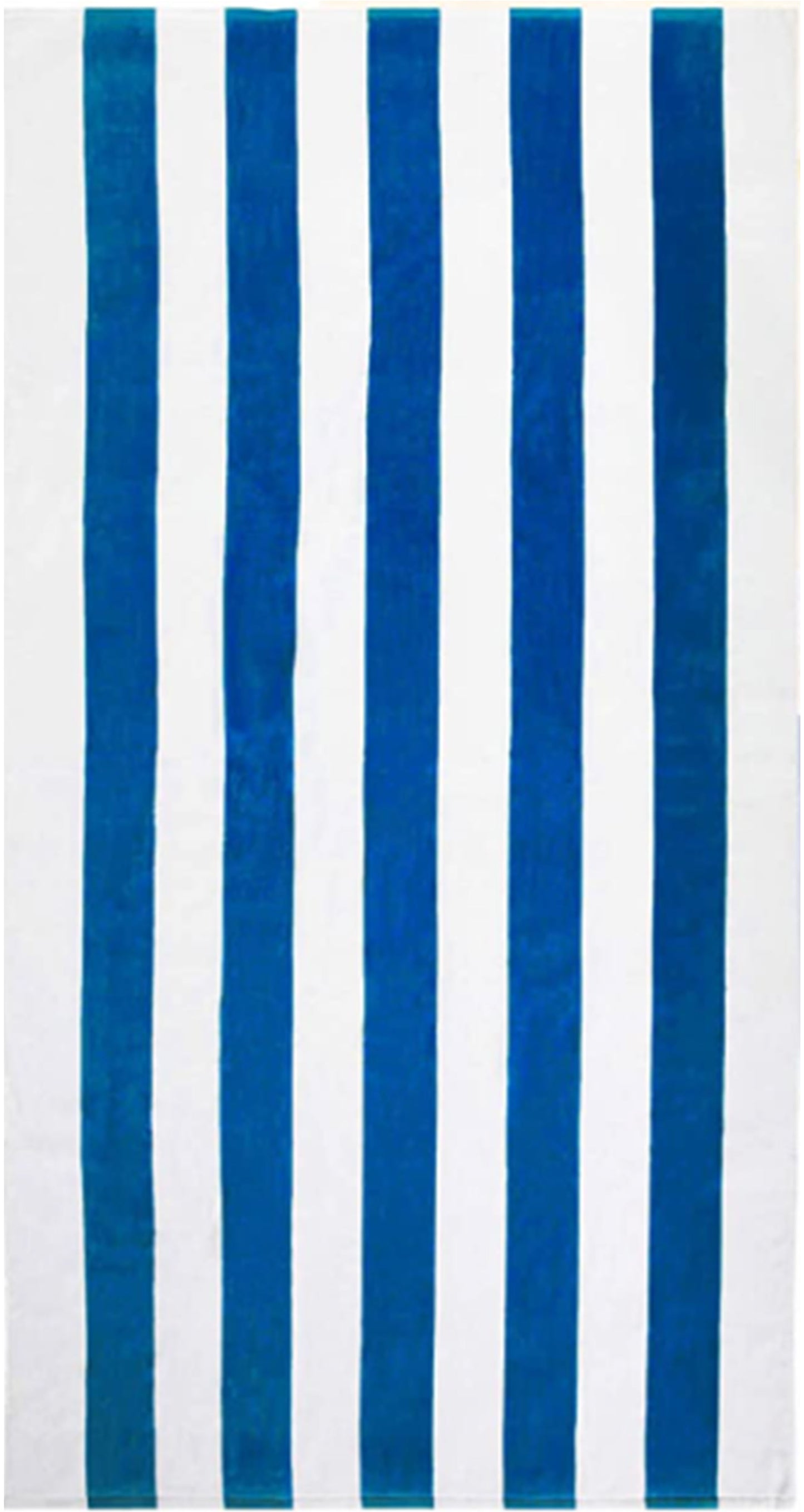 Oversized 35 x 70 Cotton Velour Cabana Striped Beach Towels