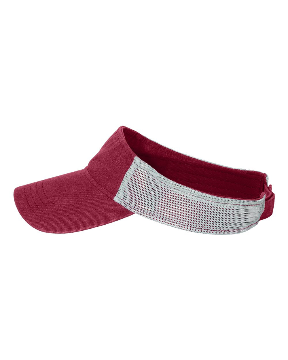 Sportsman Pigment-Dyed Trucker Visor in Cardinal-Stone