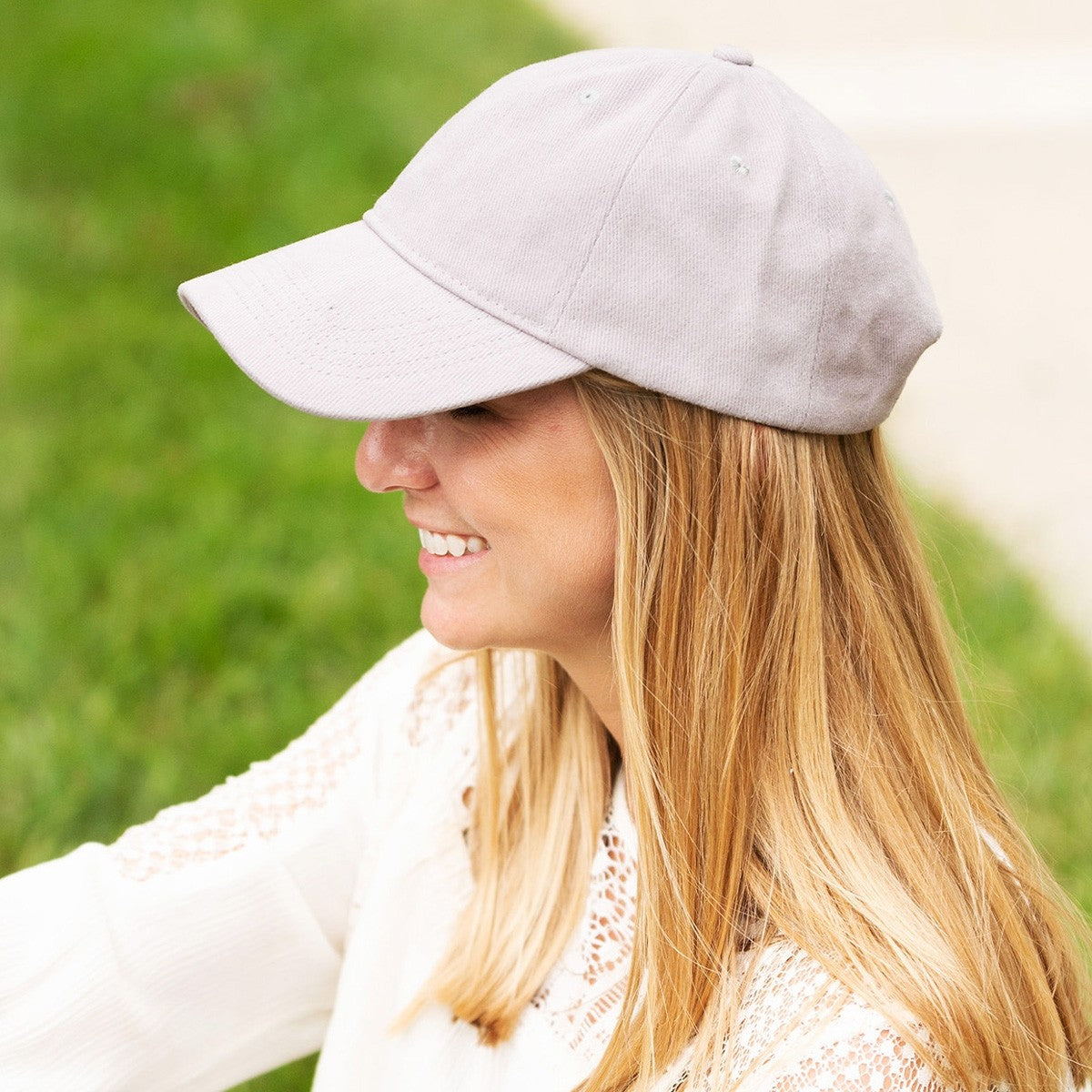 Heavy Cotton Cap in Grey or Navy